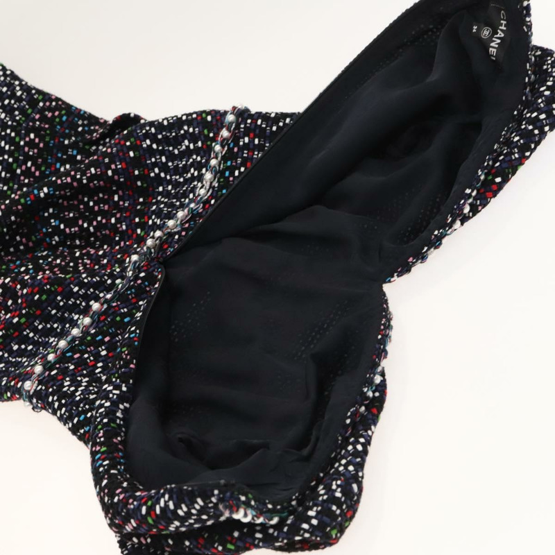 【日本直送】香奈兒 (CHANEL) 海軍藍斜紋軟呢連身衣 CC Auth BA2161M-7