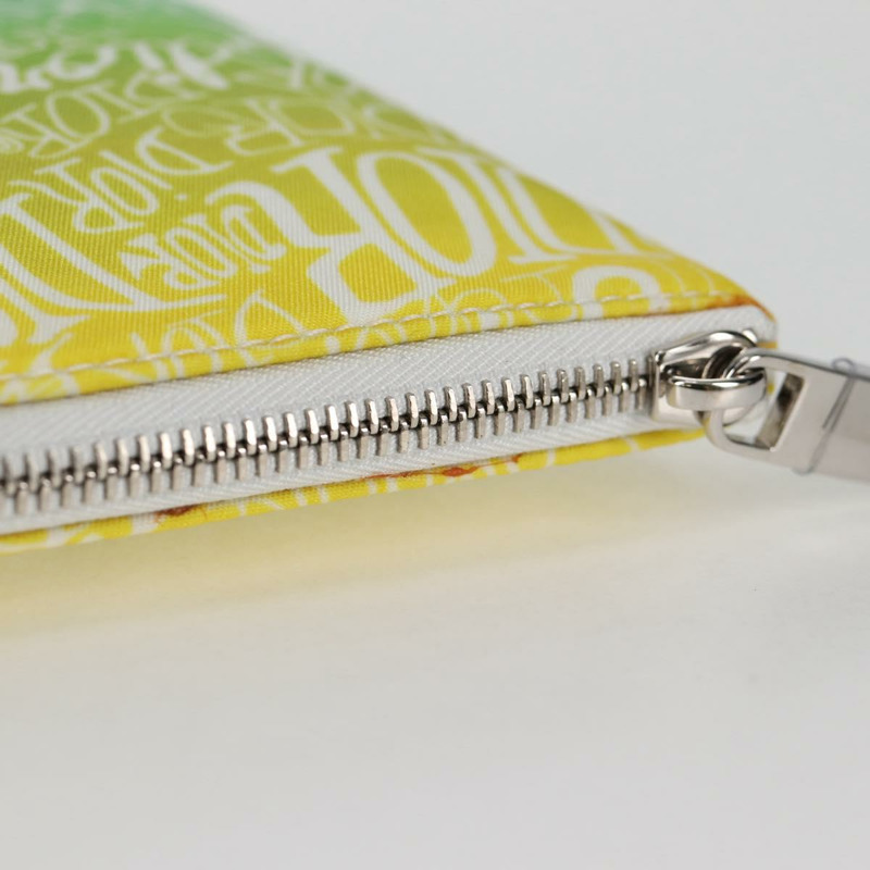 【日本直送】Christian Dior STUSSY 聯名款尼龍黃綠色手拿包 正品 123837M-6