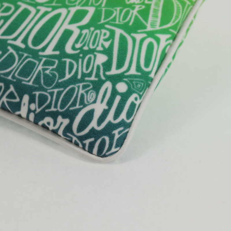 【日本直送】Christian Dior STUSSY 聯名款尼龍黃綠色手拿包 正品 123837M-13