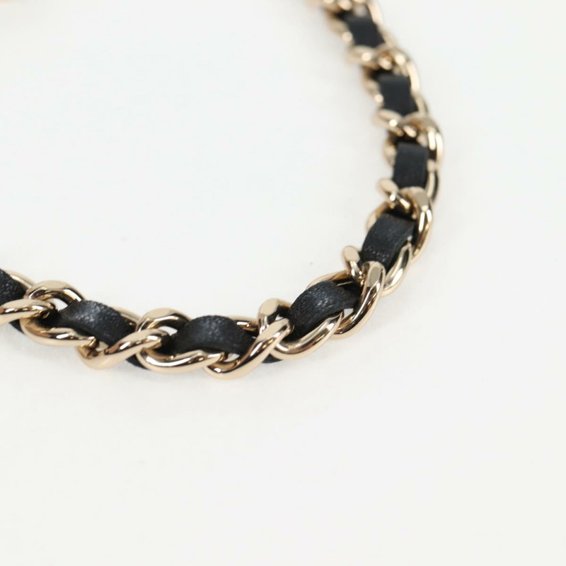 【日本直送】香奈兒 (CHANEL) 絎縫鏈條單肩包，羊皮材質，黑色，金色雙C標誌，正品編號 125435SAM-7