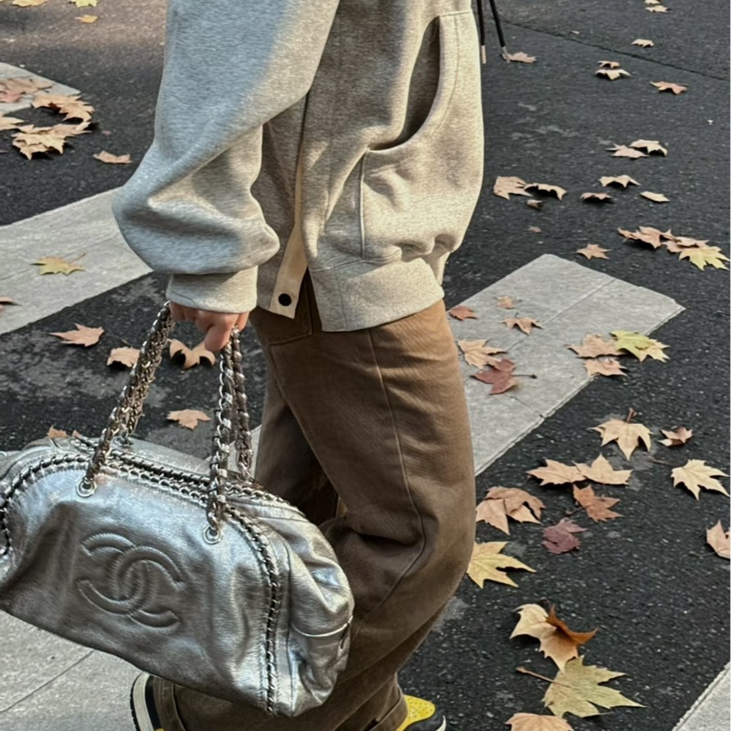 Chanel 波士頓包-香檳金保齡球包-肩背托特包👜🌙機場大包-8