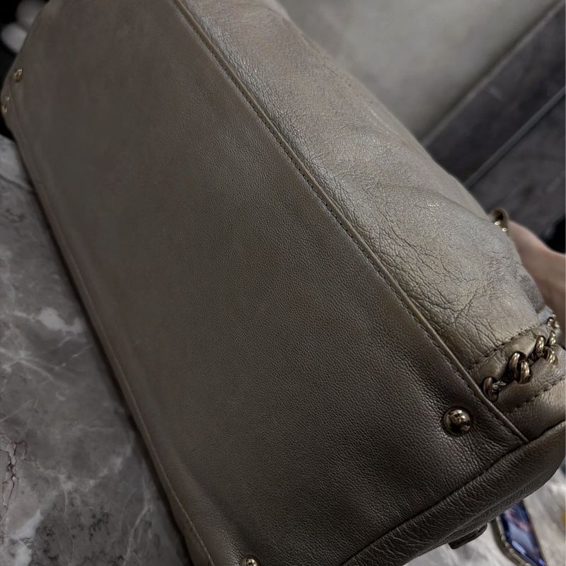 Chanel 波士頓包-香檳金保齡球包-肩背托特包👜🌙機場大包-13