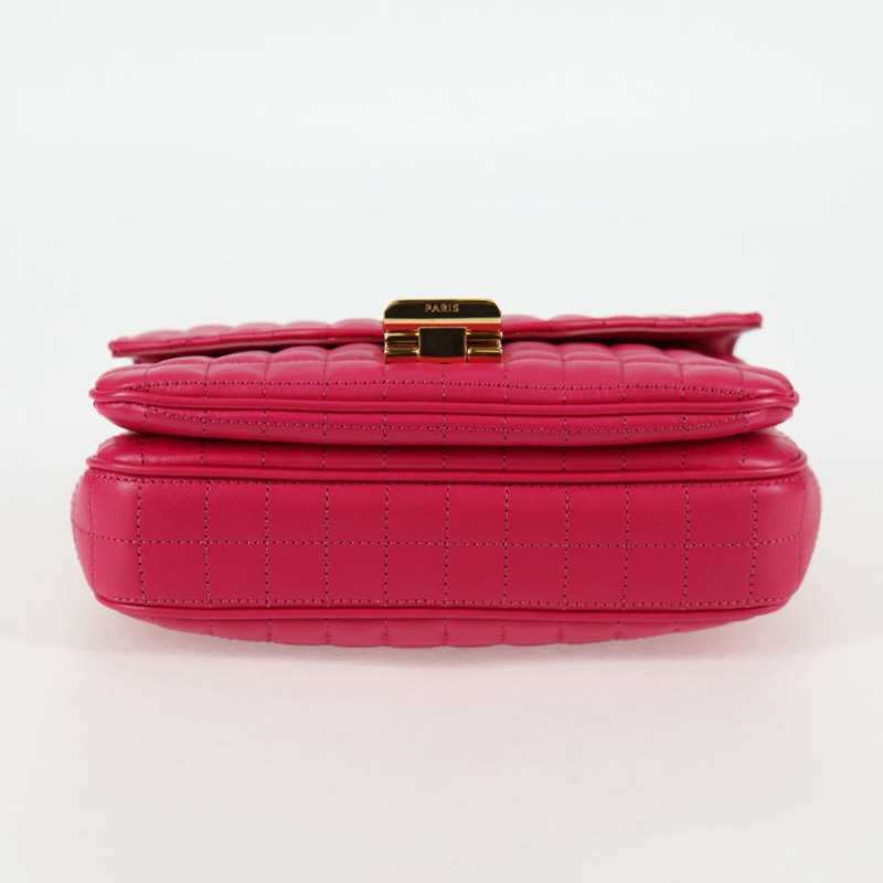 【日本直送】CELINE 鏈條單肩包 皮革 粉紅色 金飾 正品 125657SAM-4