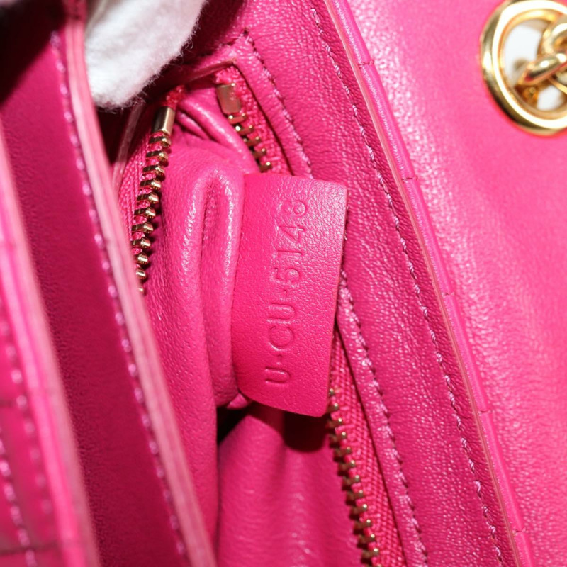 【日本直送】CELINE 鏈條單肩包 皮革 粉紅色 金飾 正品 125657SAM-10