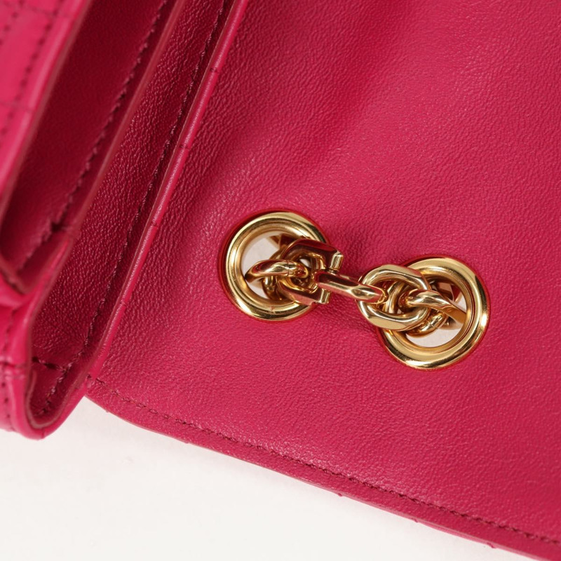 【日本直送】CELINE 鏈條單肩包 皮革 粉紅色 金飾 正品 125657SAM-22