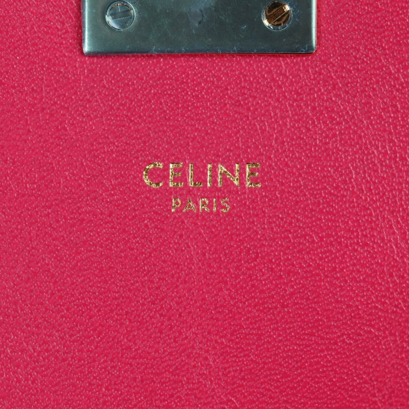 【日本直送】CELINE 鏈條單肩包 皮革 粉紅色 金飾 正品 125657SAM-23