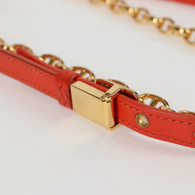 【日本直送】Christian Dior CARO Calo Microcannage 肩背包 皮革 橘色 正品 121261SAM-13