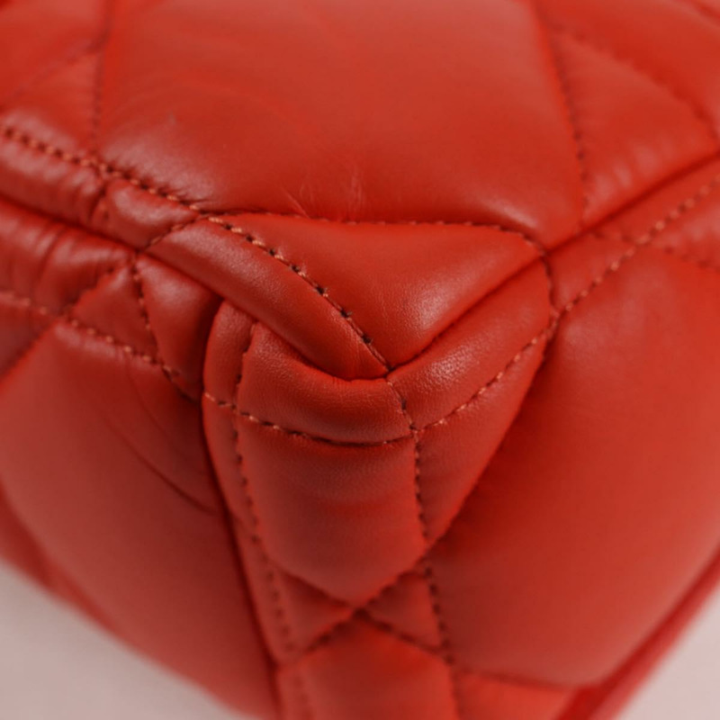 【日本直送】Christian Dior CARO Calo Microcannage 肩背包 皮革 橘色 正品 121261SAM-17