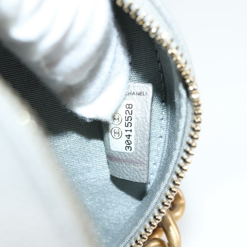 【日本直送】香奈兒 (CHANEL) 鏈 Chanel 19 單肩包 羊皮 金銀 CC Auth fm4698SM-9