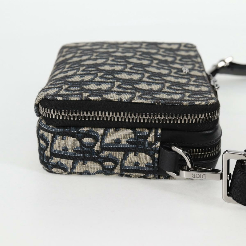 【日本直送】Christian Dior Trotter帆布肩背包 海軍藍 銀色 正品 121172SAM-3