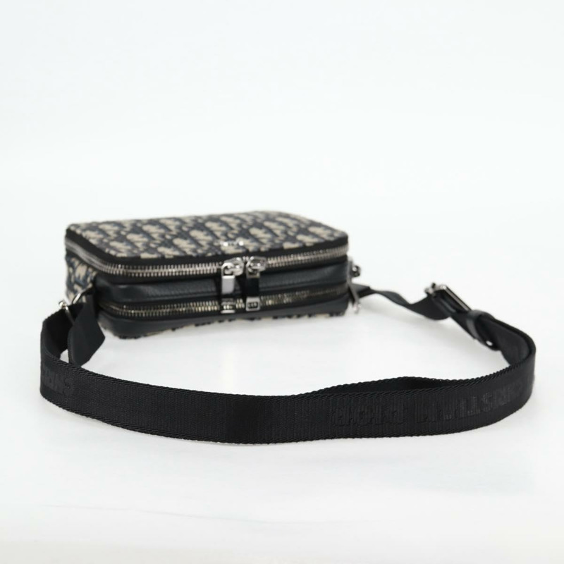 【日本直送】Christian Dior Trotter帆布肩背包 海軍藍 銀色 正品 121172SAM-6