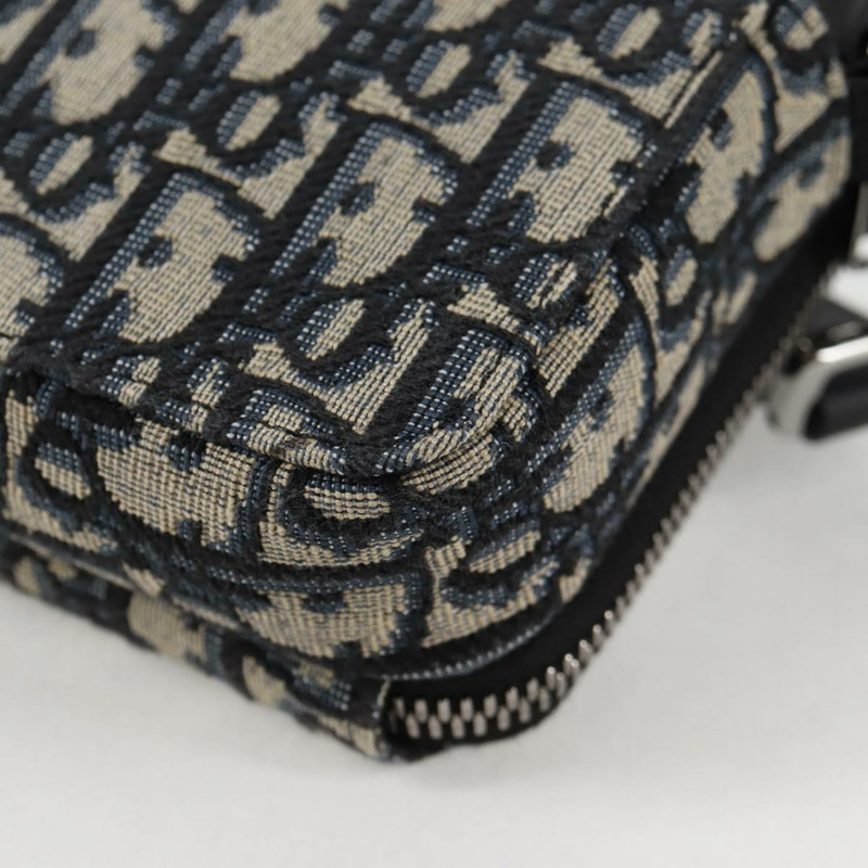 【日本直送】Christian Dior Trotter帆布肩背包 海軍藍 銀色 正品 121172SAM-16