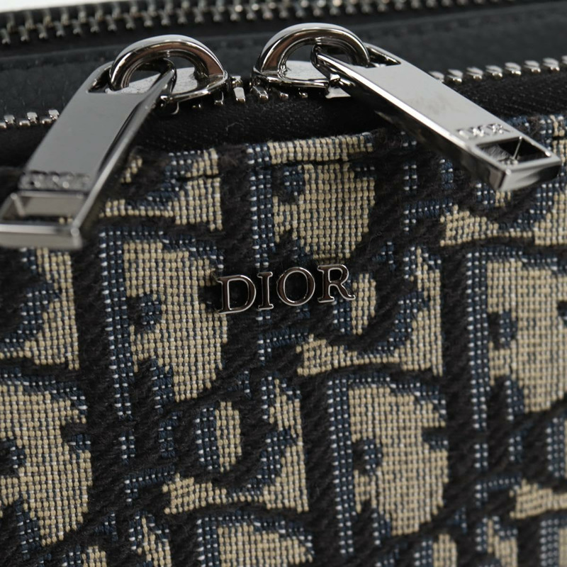 【日本直送】Christian Dior Trotter帆布肩背包 海軍藍 銀色 正品 121172SAM-17