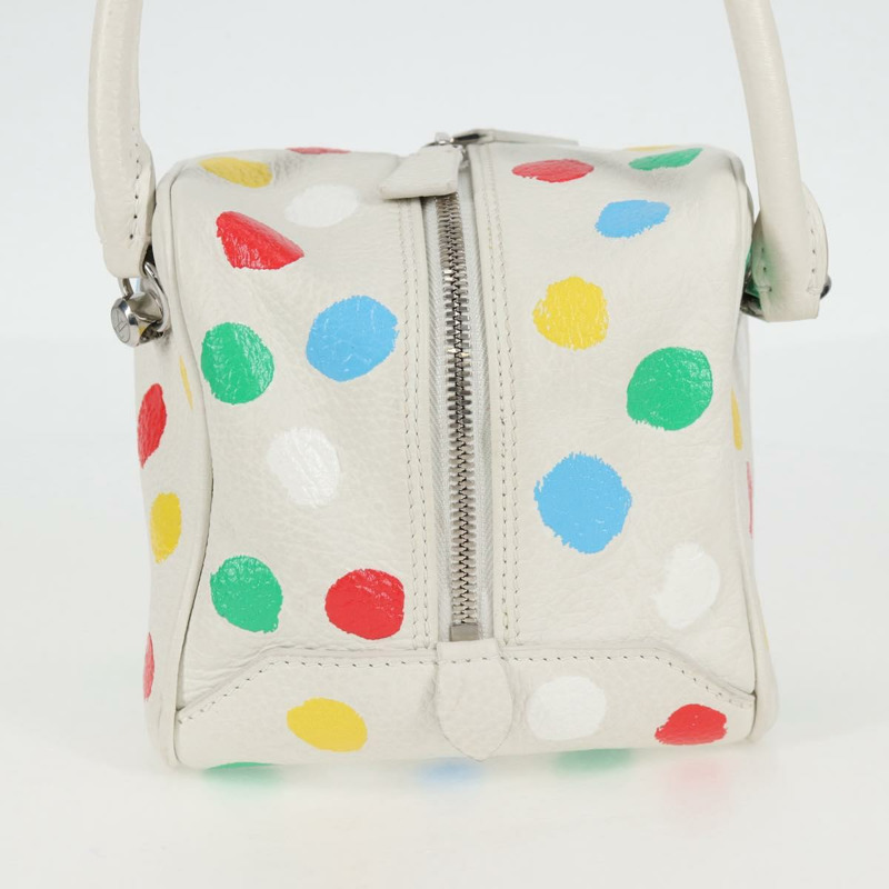 【日本直送】路易威登 Monogram Yayoi Kusama 方形手提包 白色 LV 正品 121522SAM-2
