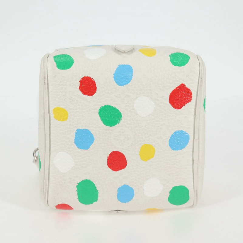 【日本直送】路易威登 Monogram Yayoi Kusama 方形手提包 白色 LV 正品 121522SAM-4