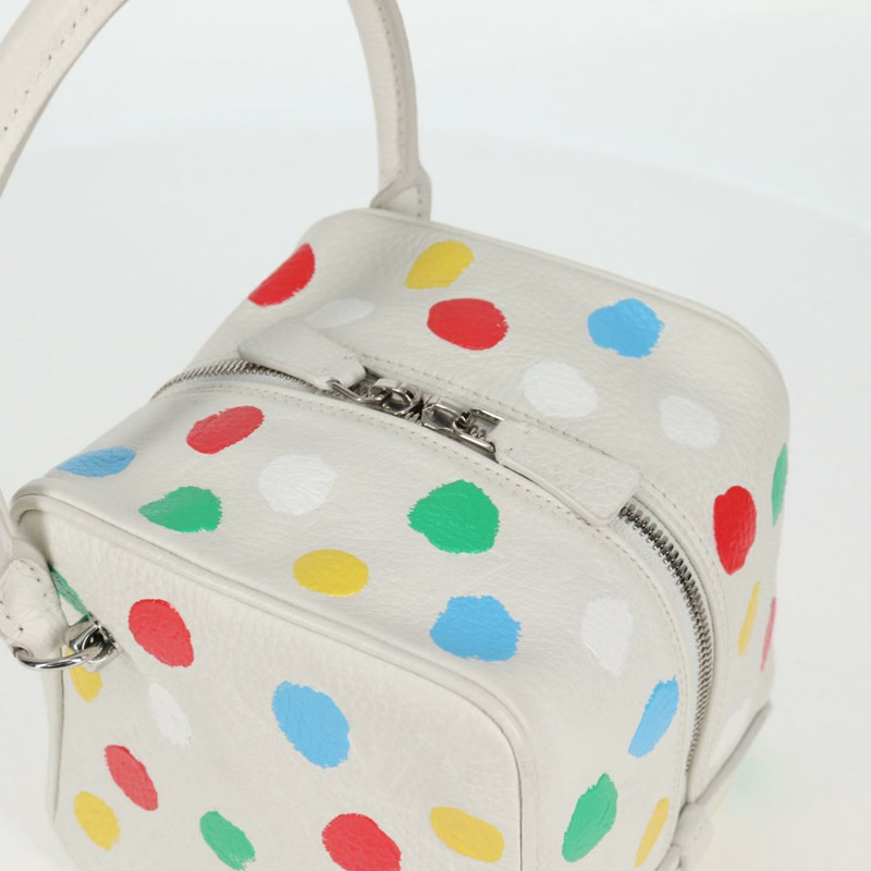 【日本直送】路易威登 Monogram Yayoi Kusama 方形手提包 白色 LV 正品 121522SAM-5