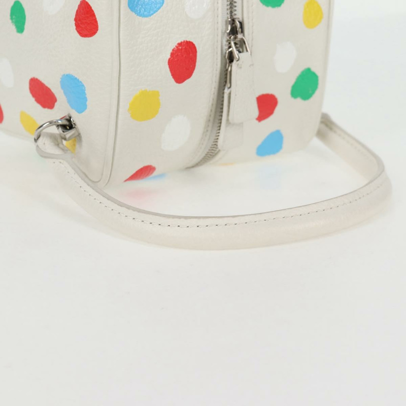 【日本直送】路易威登 Monogram Yayoi Kusama 方形手提包 白色 LV 正品 121522SAM-6