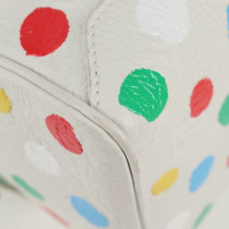 【日本直送】路易威登 Monogram Yayoi Kusama 方形手提包 白色 LV 正品 121522SAM-8