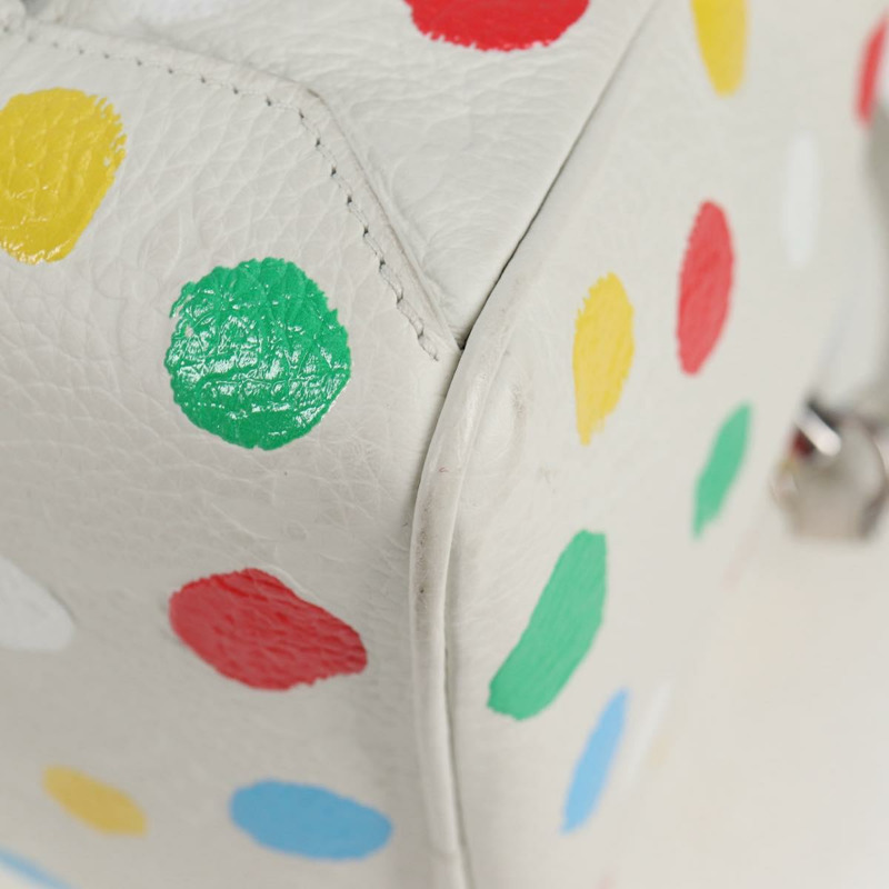 【日本直送】路易威登 Monogram Yayoi Kusama 方形手提包 白色 LV 正品 121522SAM-13