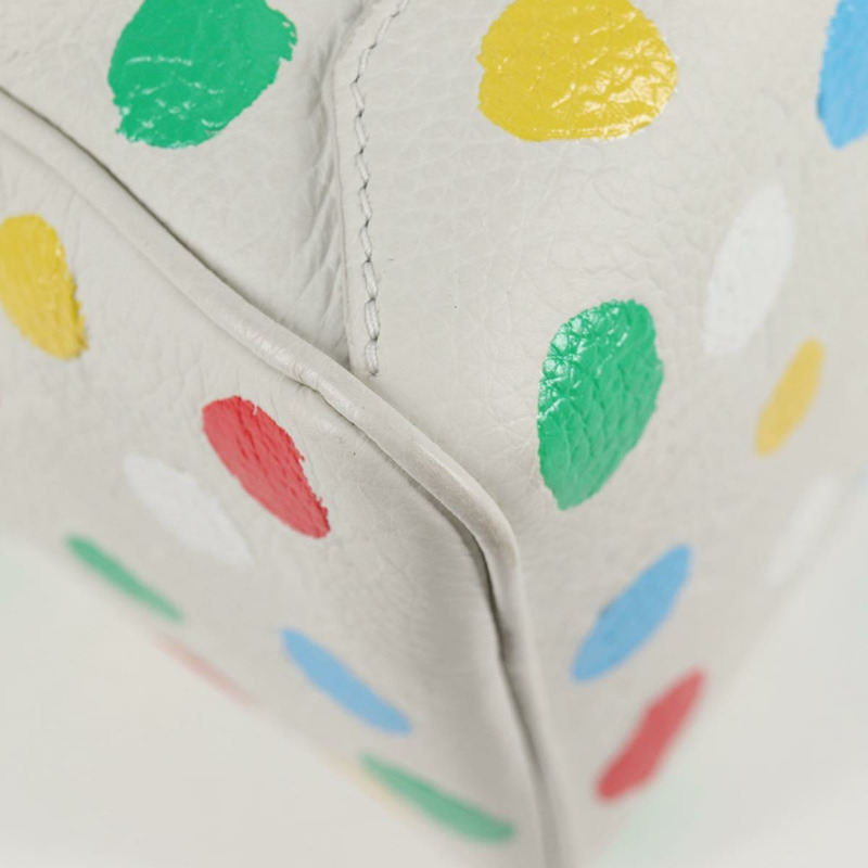 【日本直送】路易威登 Monogram Yayoi Kusama 方形手提包 白色 LV 正品 121522SAM-14