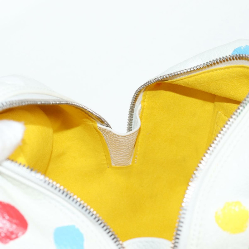 【日本直送】路易威登 Monogram Yayoi Kusama 方形手提包 白色 LV 正品 121522SAM-17