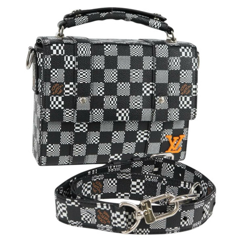 路易威登 Damier Distorted Flap Soft Trunk Messenger Bag N50032 Auth 122429SM