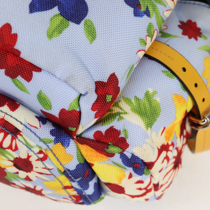 【日本直送】Miu Miu帆布雙肩包，淺藍/銀色，正品編號119229SAM-17