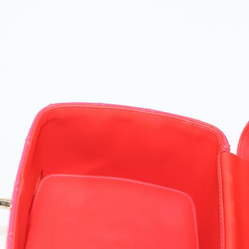 【日本直送】香奈兒 (CHANEL) Matelasse Vanity Pouch Enamel Pink Gold CC Auth 123518SAM-23