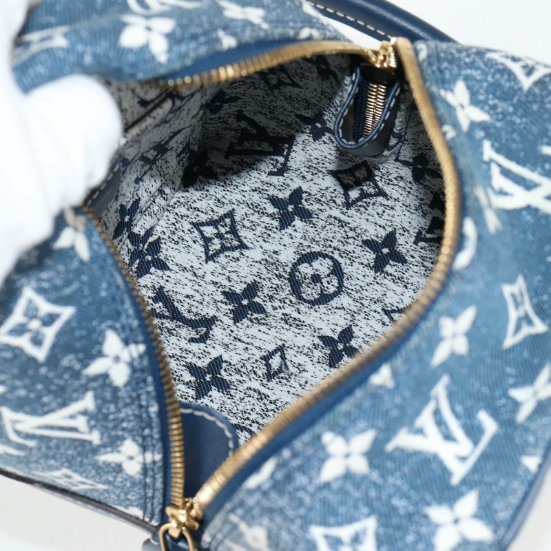 【日本直送】路易威登 Monogram Denim 方形手提包 藍色 LV 正品 MX471SM-10
