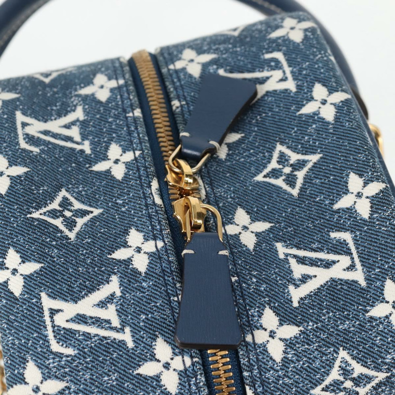 【日本直送】路易威登 Monogram Denim 方形手提包 藍色 LV 正品 MX471SM-18