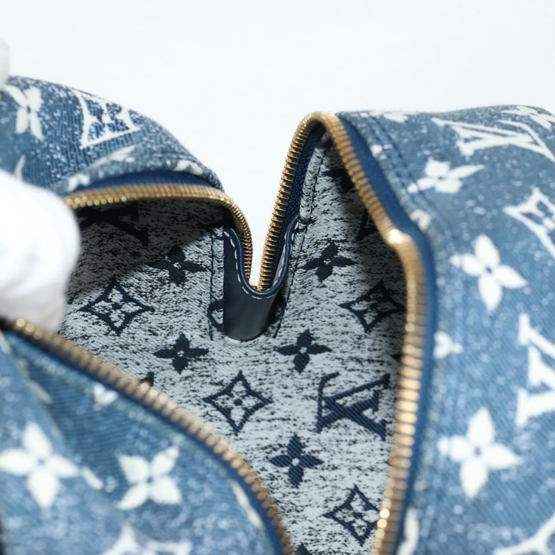【日本直送】路易威登 Monogram Denim 方形手提包 藍色 LV 正品 MX471SM-20