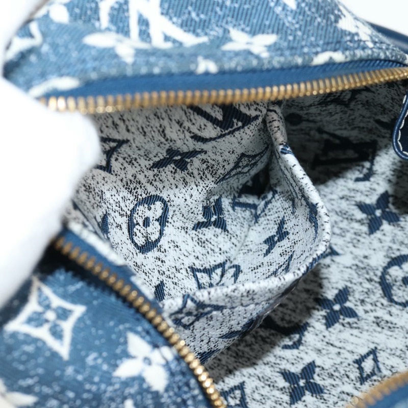 【日本直送】路易威登 Monogram Denim 方形手提包 藍色 LV 正品 MX471SM-21