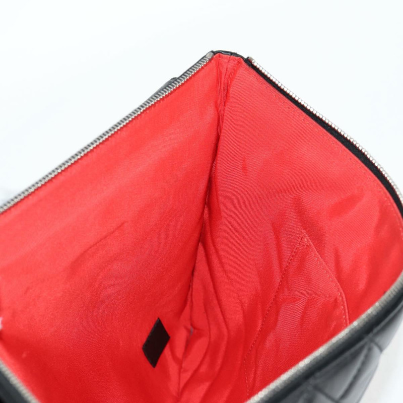 【日本直送】香奈兒黑色銀色雙C斜紋軟呢手拿包，貨號127554SAM-20