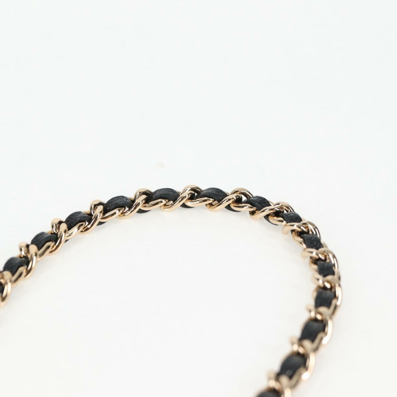 【日本直送】香奈兒 (CHANEL) 菱格紋鏈條肩背包，魚子醬紋皮革，黑色，CC標誌，正品編號127322SAM-7