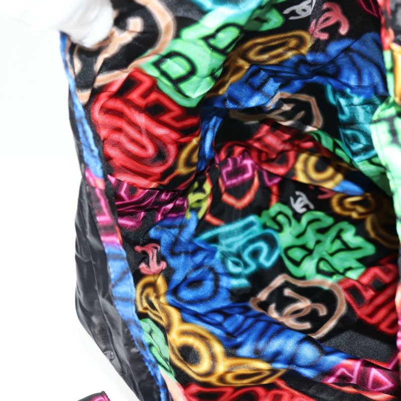 【日本直送】香奈兒 (CHANEL) 菱格紋鏈條肩背包，魚子醬紋皮革，黑色，CC標誌，正品編號127322SAM-23