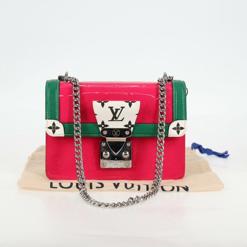 【日本直送】路易威登 Vernis Winewood PM 肩背包 Rose Pop M90443 LV Auth 127441SAM-11