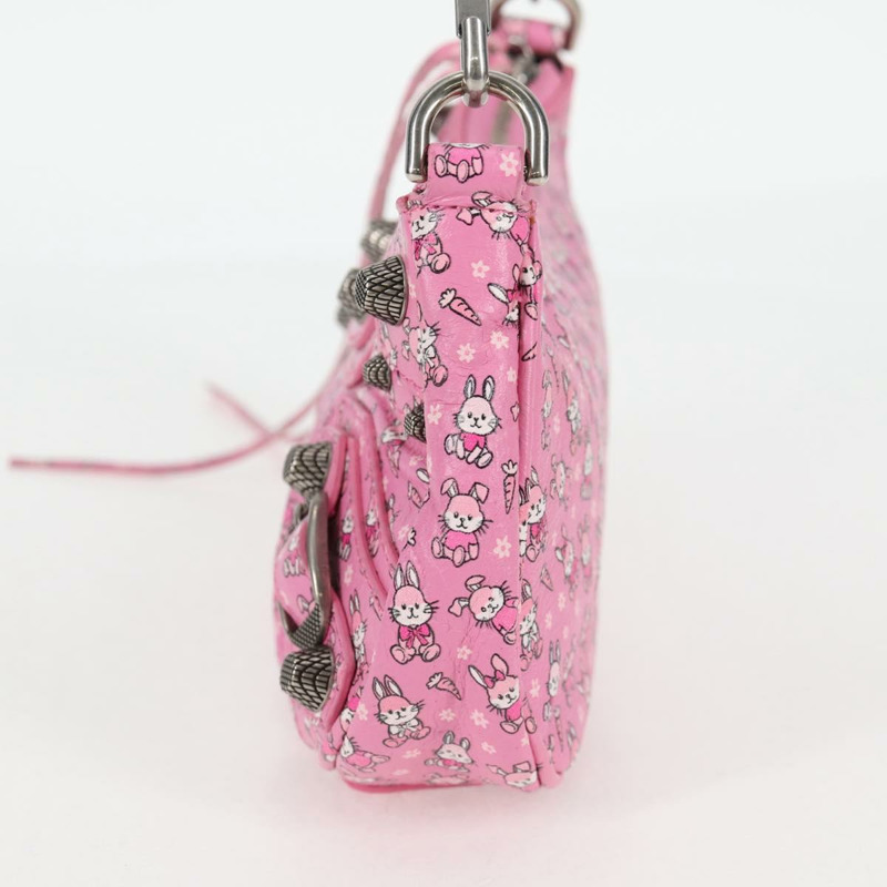 【日本直送】BALENCIAGA luka Goal 手袋 皮革 2way 粉紅色銀色 695814 正品 126245SM-2