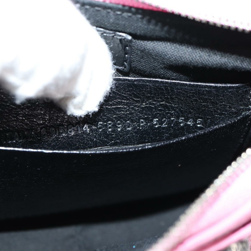 【日本直送】BALENCIAGA luka Goal 手袋 皮革 2way 粉紅色銀色 695814 正品 126245SM-10