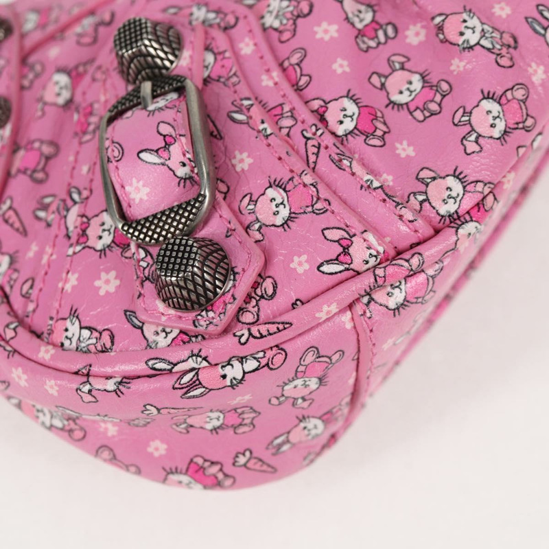 【日本直送】BALENCIAGA luka Goal 手袋 皮革 2way 粉紅色銀色 695814 正品 126245SM-14