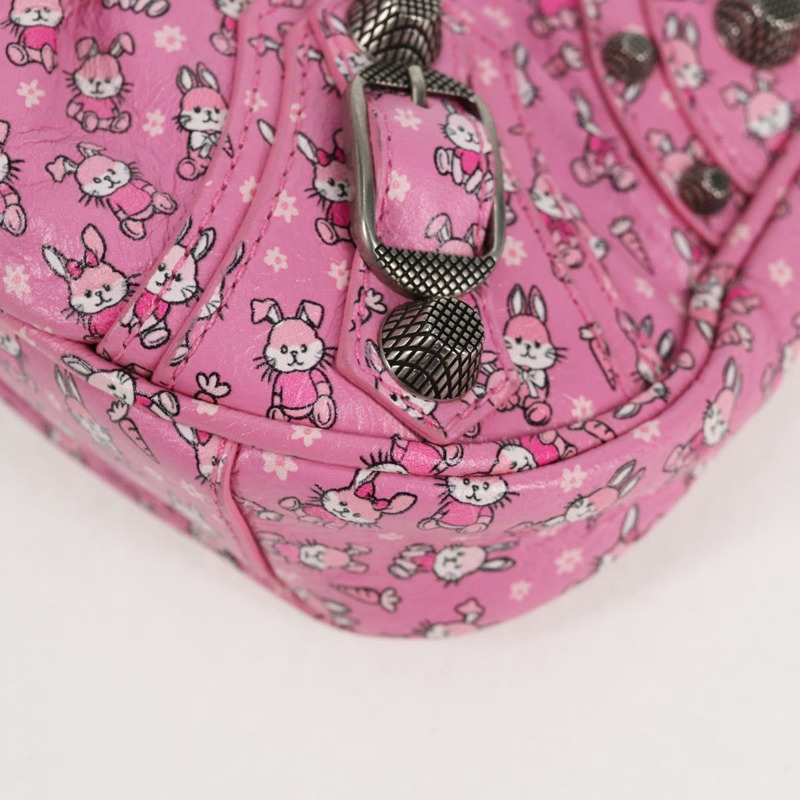 【日本直送】BALENCIAGA luka Goal 手袋 皮革 2way 粉紅色銀色 695814 正品 126245SM-15