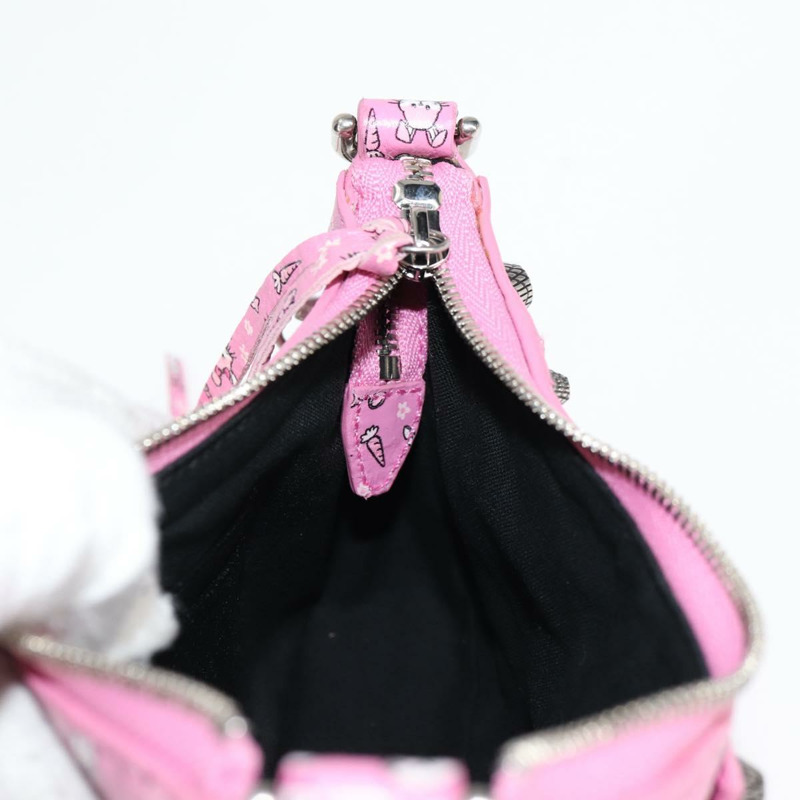 【日本直送】BALENCIAGA luka Goal 手袋 皮革 2way 粉紅色銀色 695814 正品 126245SM-20