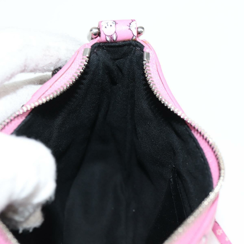 【日本直送】BALENCIAGA luka Goal 手袋 皮革 2way 粉紅色銀色 695814 正品 126245SM-21