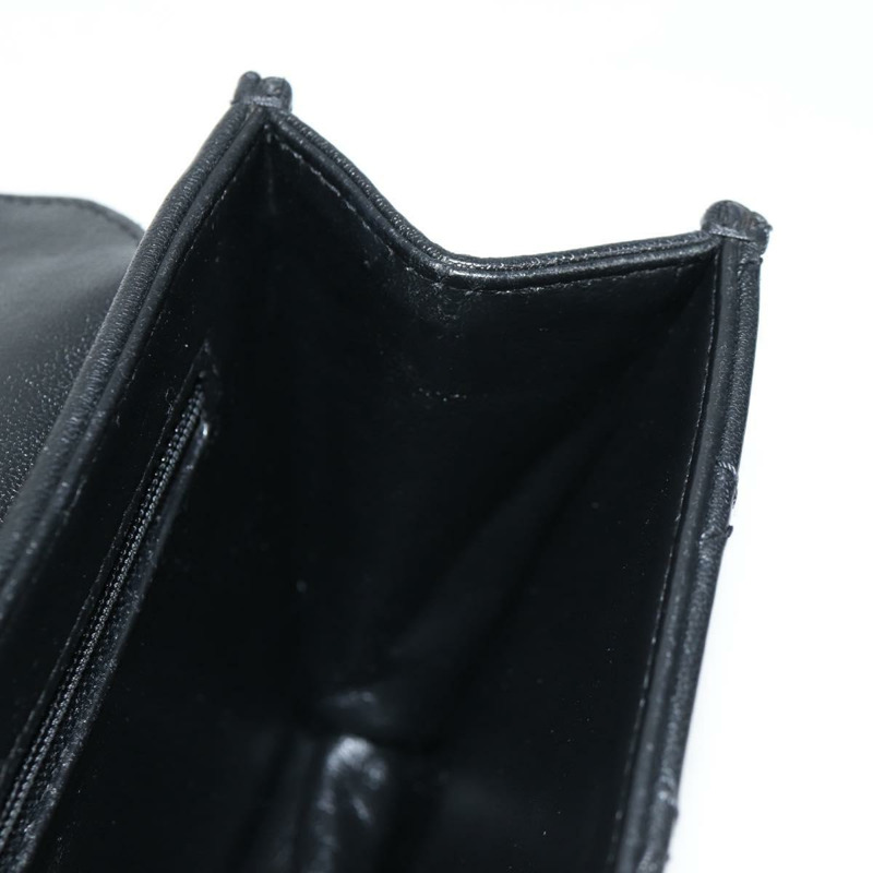 【日本直送】香奈兒 (CHANEL) 絎縫鏈條肩背包，羊皮材質，黑色，金色雙C標誌，正品編號 127542SAM-18