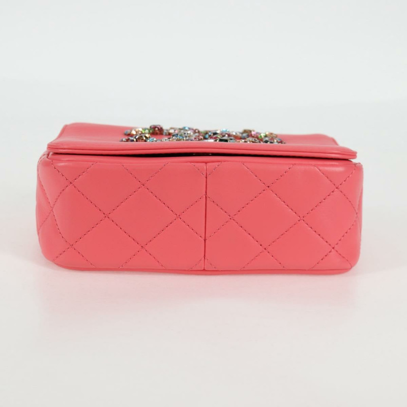 【日本直送】香奈兒 (CHANEL) Matelasse Bijoux 鏈條肩背包，羊皮材質，粉紅金色雙C標誌，貨號 127511SM-4