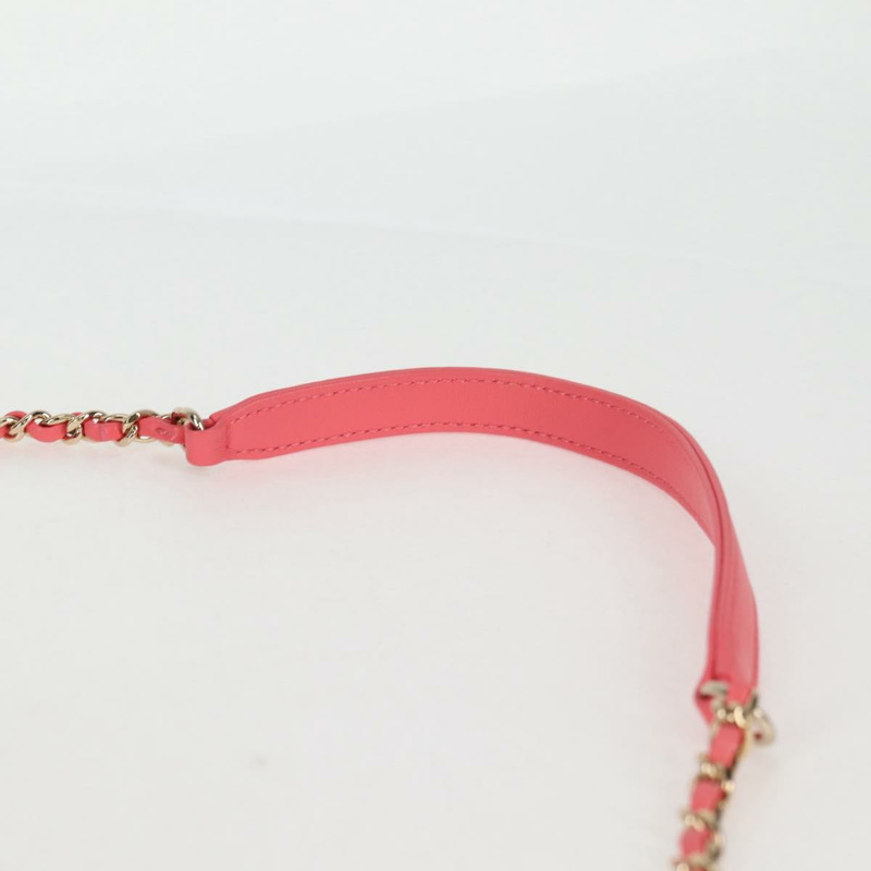 【日本直送】香奈兒 (CHANEL) Matelasse Bijoux 鏈條肩背包，羊皮材質，粉紅金色雙C標誌，貨號 127511SM-7