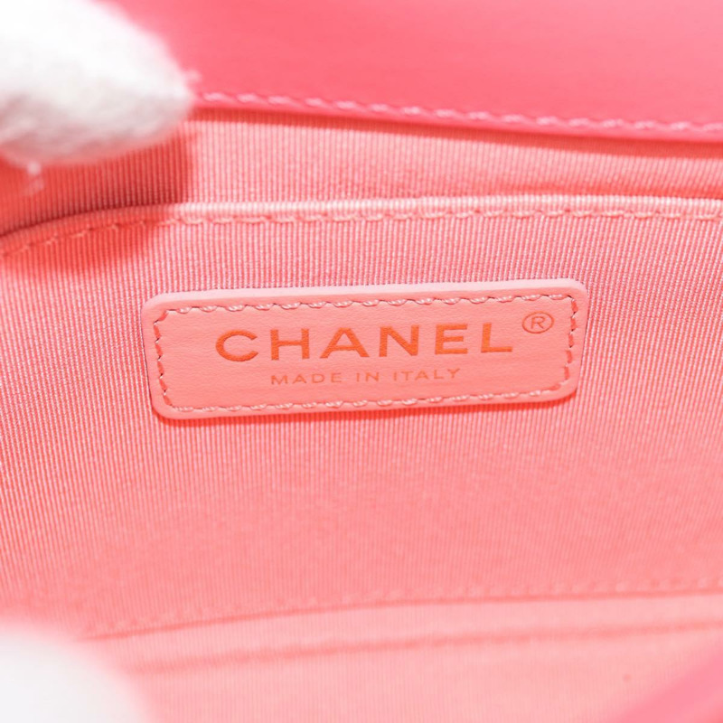 【日本直送】香奈兒 (CHANEL) Matelasse Bijoux 鏈條肩背包，羊皮材質，粉紅金色雙C標誌，貨號 127511SM-21