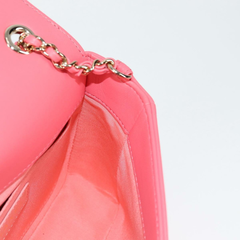 【日本直送】香奈兒 (CHANEL) Matelasse Bijoux 鏈條肩背包，羊皮材質，粉紅金色雙C標誌，貨號 127511SM-22