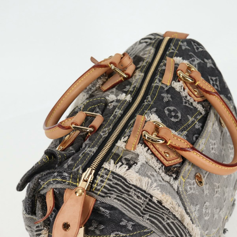 【日本直送】路易威登 Monogram Denim Patchwork Speedy 30 手袋 灰色 M95381 LV Auth ki5785SM-5