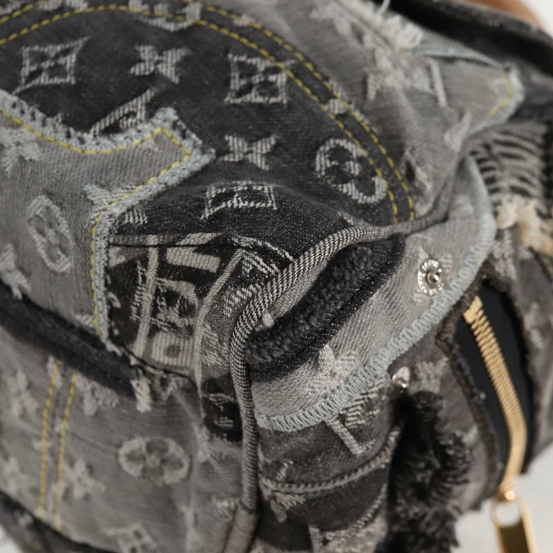 【日本直送】路易威登 Monogram Denim Patchwork Speedy 30 手袋 灰色 M95381 LV Auth ki5785SM-14