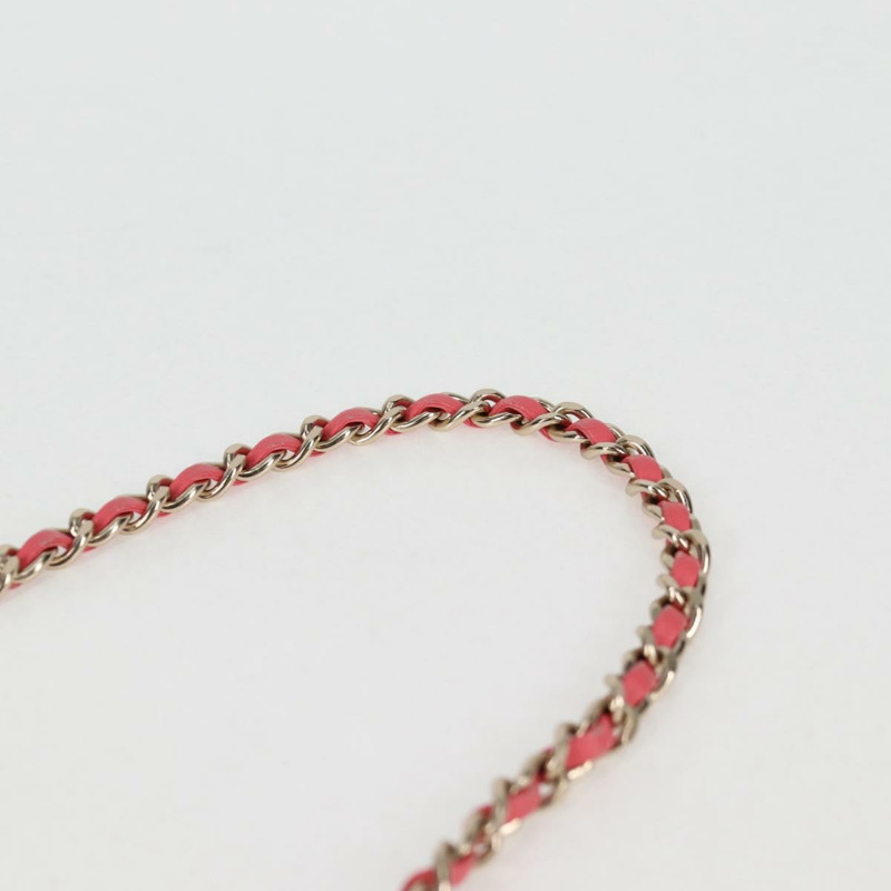 【日本直送】香奈兒鏈單肩包 羊皮 粉紅色 金 CC 標誌 正品 126608SAM-13